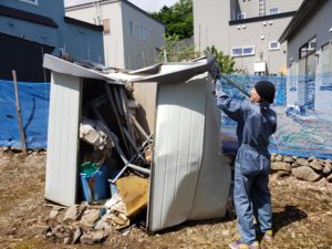 小樽市で物置の解体作業をしてきました。